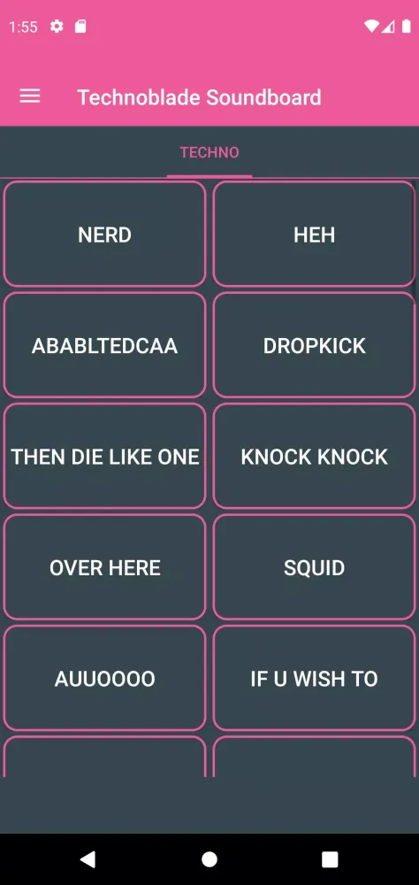 Technoblade Soundboard سکرین شاٹس