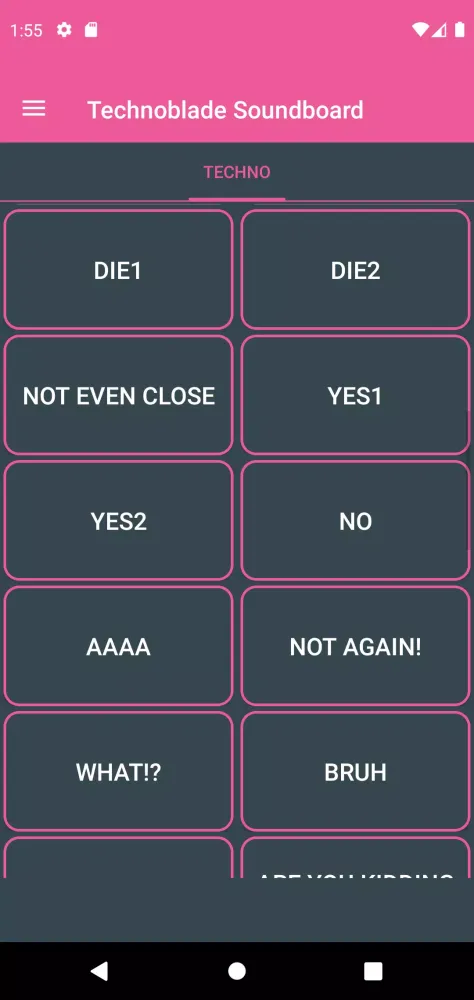 Technoblade Soundboard سکرین شاٹس