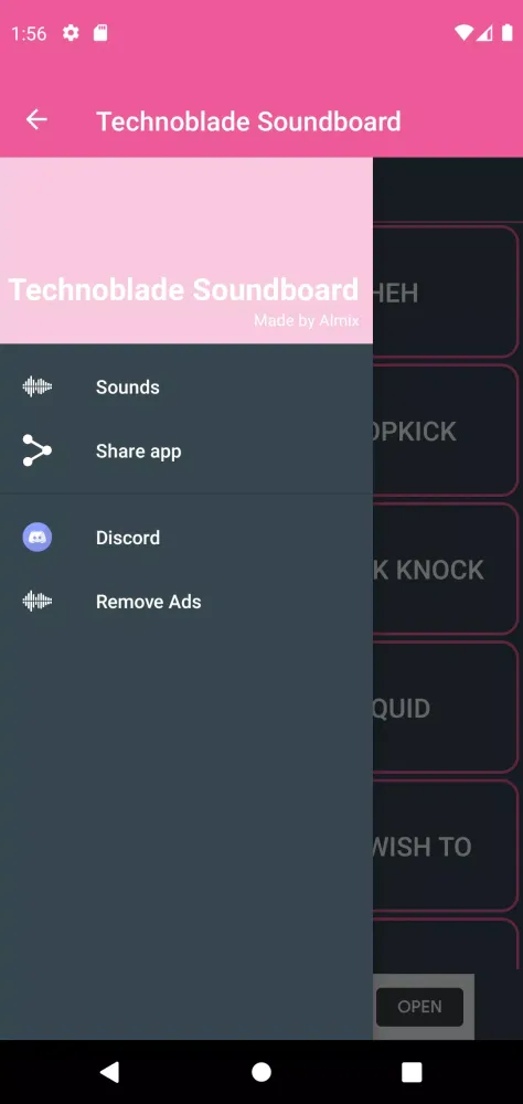 Technoblade Soundboard سکرین شاٹس