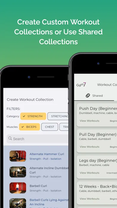 Captures d'écran de Gym7 Workout Planner (Ad-Free)