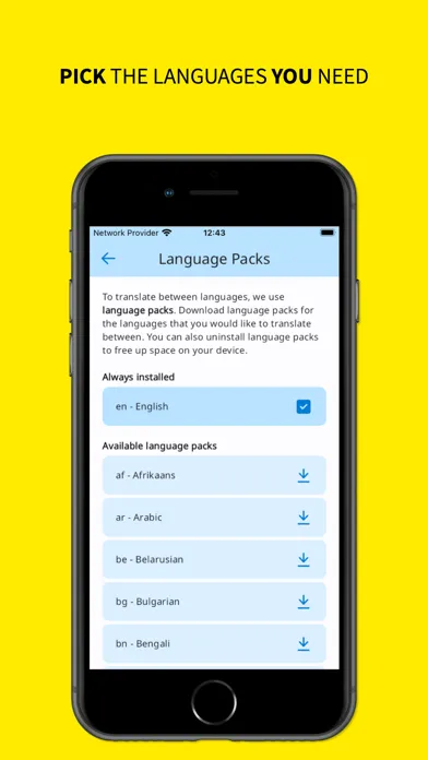 Tangkapan layar Translate+ Offline Translation