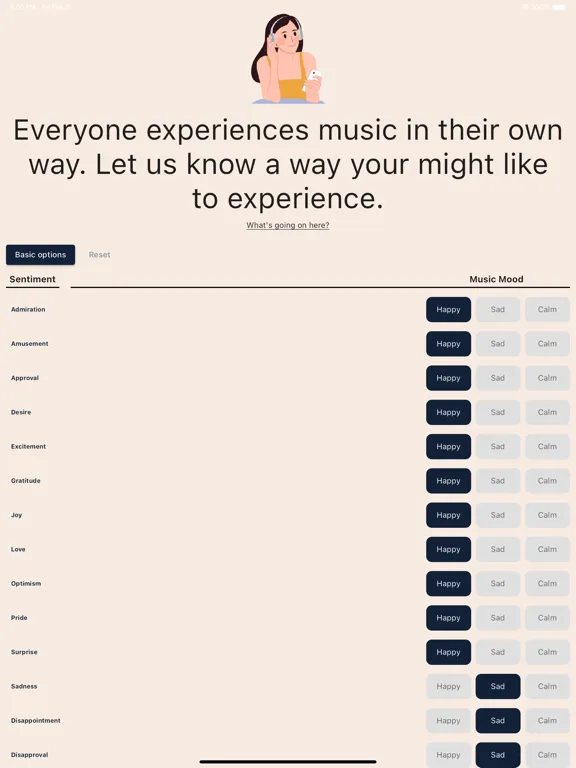 Harmonia - Music Mood Journal iPad  Screenshots