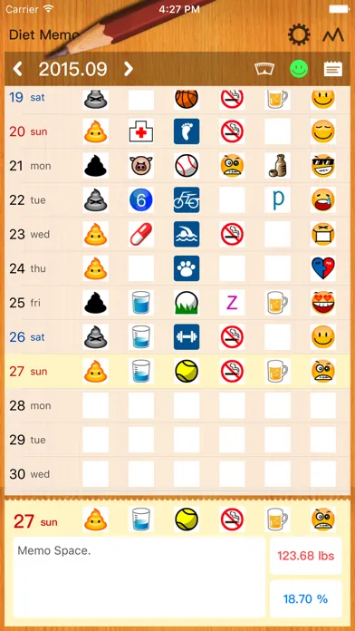 Diet Memo & Stamp Ekran Görüntüleri