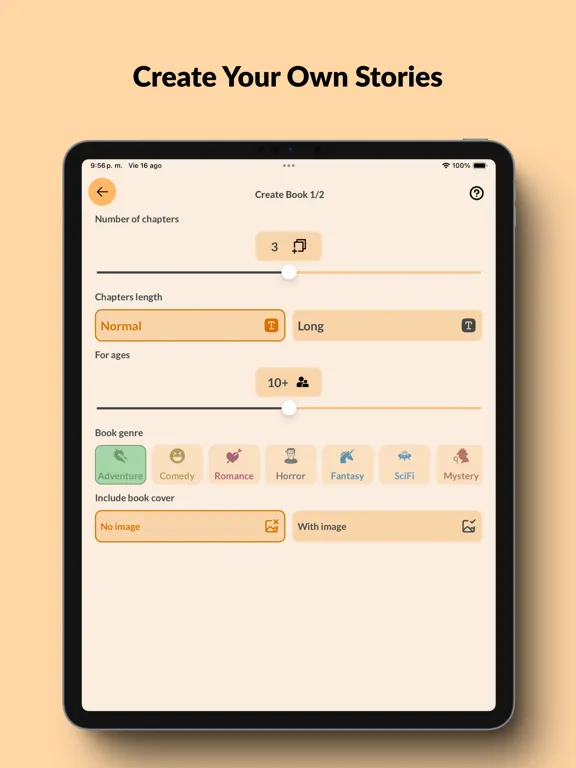 Book AI: Story Generator iPad  스크린샷