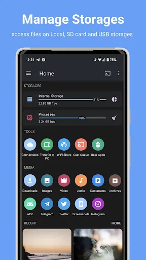 Tangkapan skrin AnExplorer Watch File Manager