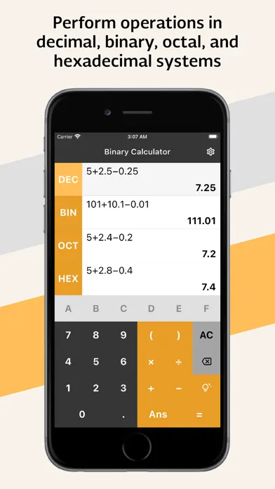 Binary Calculator. スクリーンショット