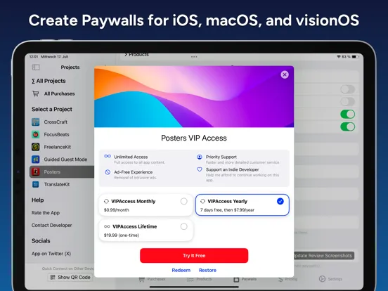 Скриншоты FreemiumKit: In-App Purchases iPad 