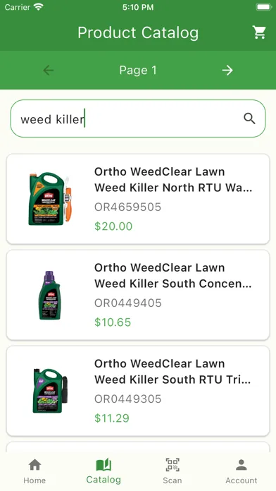 BWI Product Catalog スクリーンショット