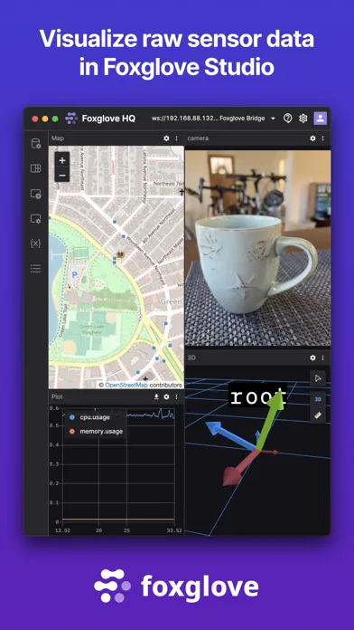 Foxglove WebSocket Bridge Screenshots