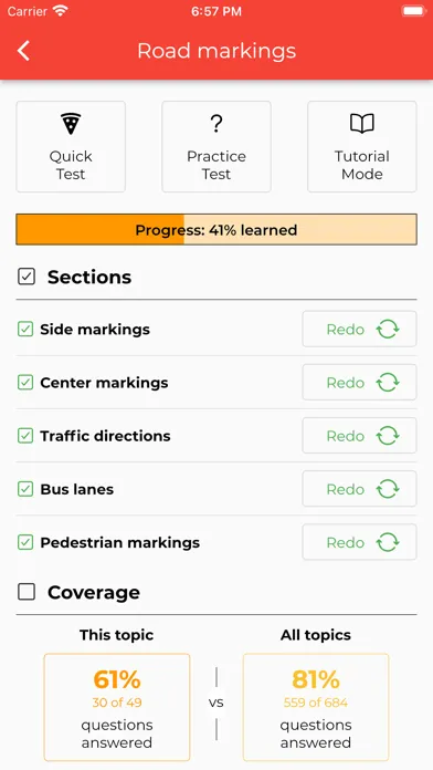 Ảnh chụp màn hình của WePass Basic Theory Test (BTT)