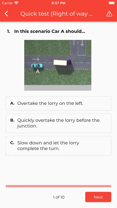 Ảnh chụp màn hình của WePass Basic Theory Test (BTT)