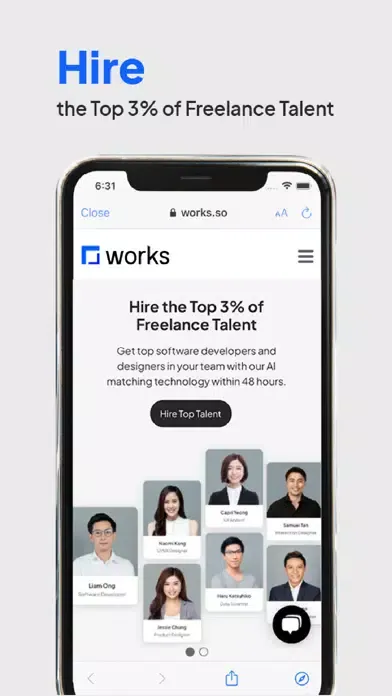 Screenshot di Works: Hire Top 3% Freelancers