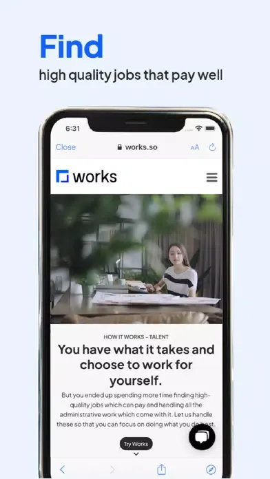 Screenshot di Works: Hire Top 3% Freelancers