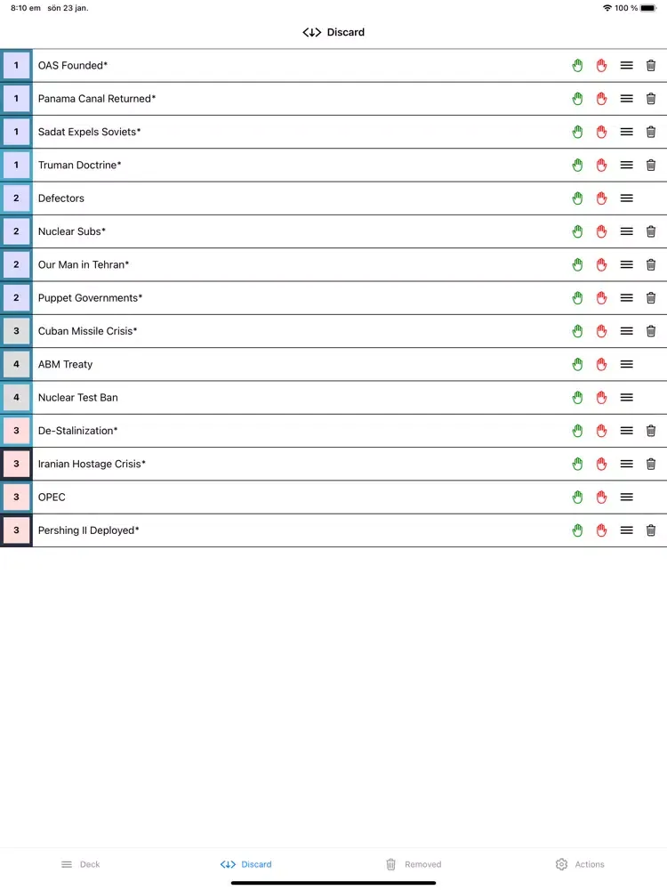 ภาพหน้าจอของ TS Card Tracker iPad 