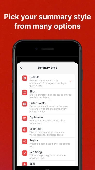 Summarizer - AI Text Summary Screenshots