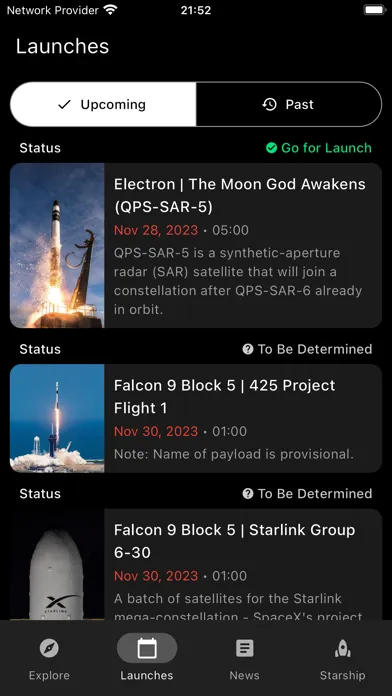 Tangkapan skrin StarCat - Launch Tracker