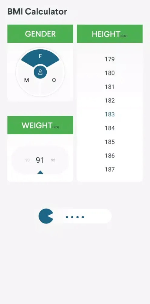 BMI Calculator Screenshots