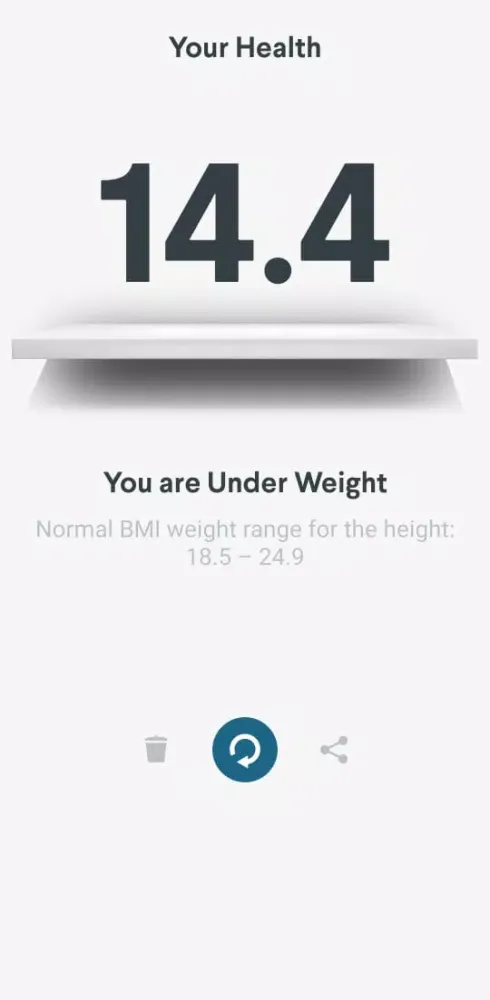 BMI Calculator Screenshots
