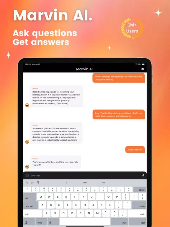 Marvin AI iPad  স্ক্রিনশট