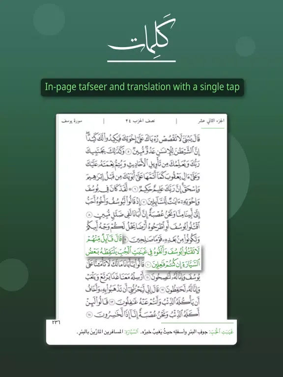 Captures d'écran de Kalimat Quran & Sunnah Search