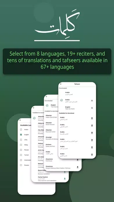Captures d'écran de Kalimat Quran & Sunnah Search