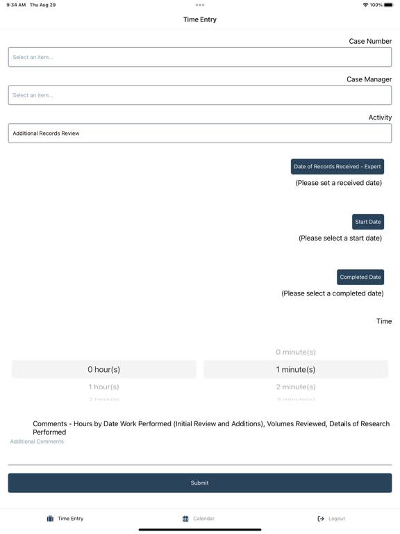 IMS Legal Services iPad  Screenshots