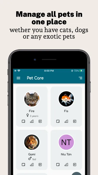 Zrzuty ekranu Pet Care: Knowing your pets