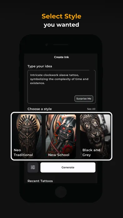 CreateINK: AI Tattoo Generator应用截图