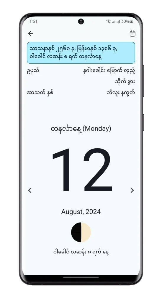 تصاویر Myanmar Calendar