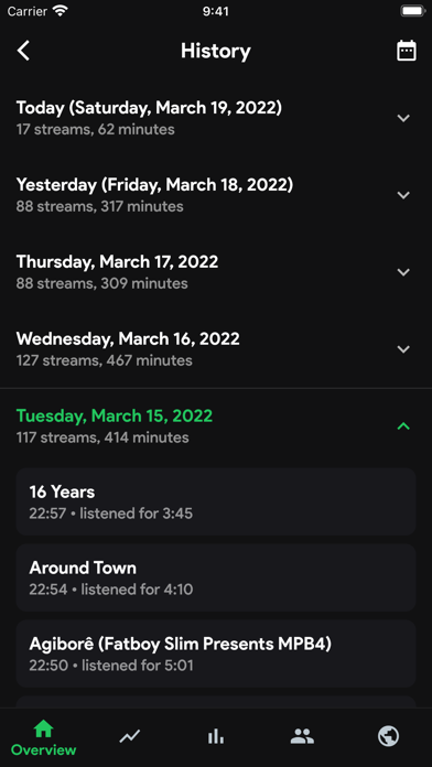 Скриншоты stats.fm for Spotify Music App