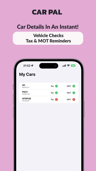 Capturas de pantalla de Car Pal - MOT & Tax Check
