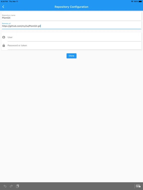 PlomGit iPad  Screenshots