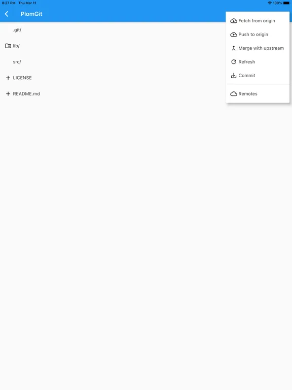 PlomGit iPad  Screenshots