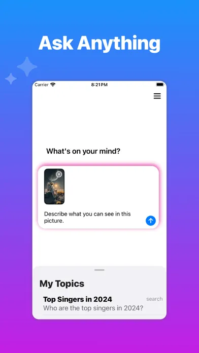 Ask AI & Chat by Topics Screenshots