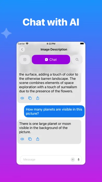 Ask AI & Chat by Topics Screenshots