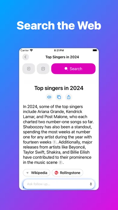 Ask AI & Chat by Topics Screenshots