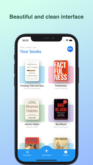 Hepta - Books & Highlights سکرین شاٹس
