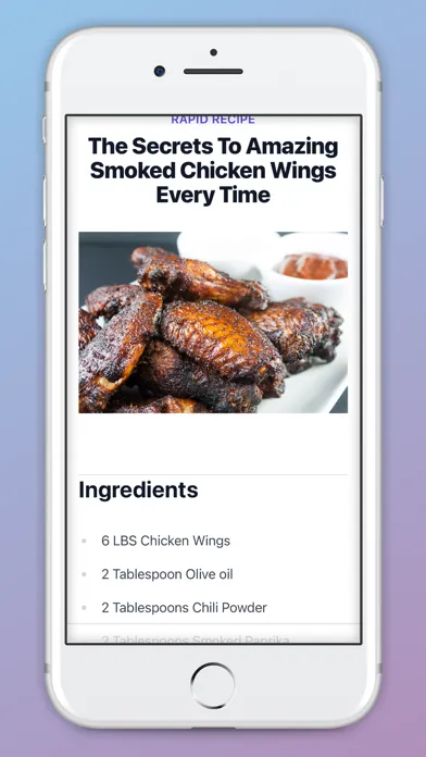 Capturas de tela do Recipe Reader for Safari