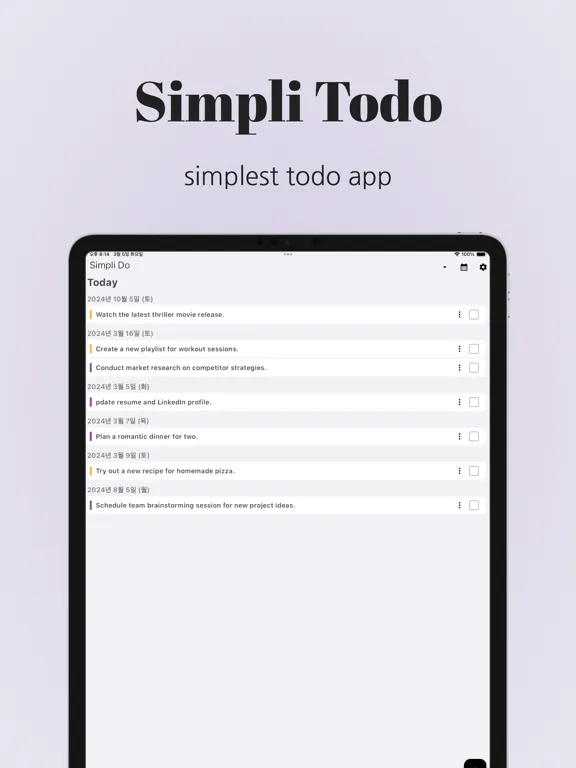Simpli Todo iPad  Ekran Görüntüleri