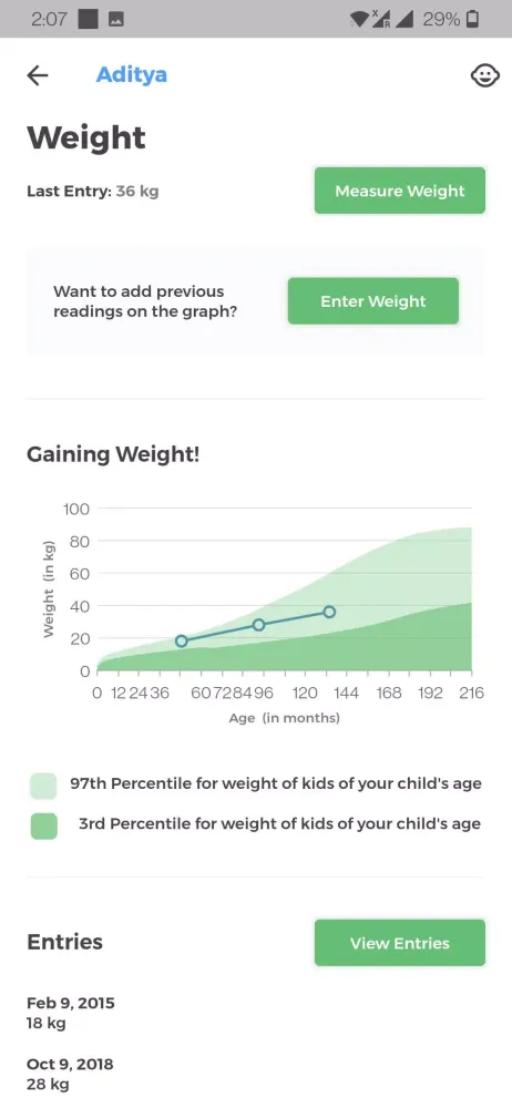 KidsCur Baby Care Growth Chart應用截圖