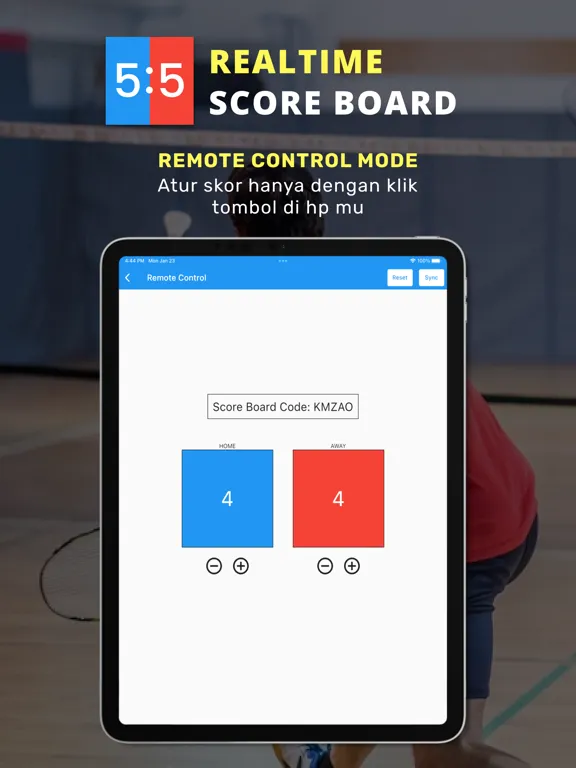 Realtime Score Board App iPad  Screenshots