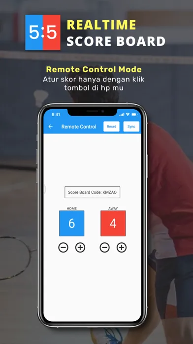 Realtime Score Board App Screenshots