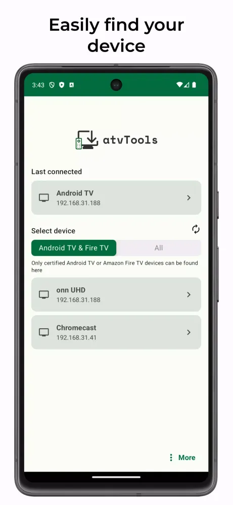 Ảnh chụp màn hình của atvTools