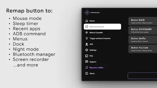 Screenshot di tvQuickActions Pro