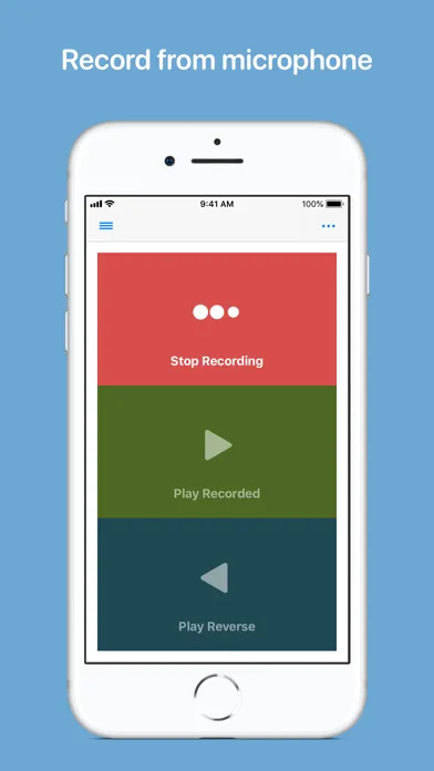 Reverse Audio Screenshots