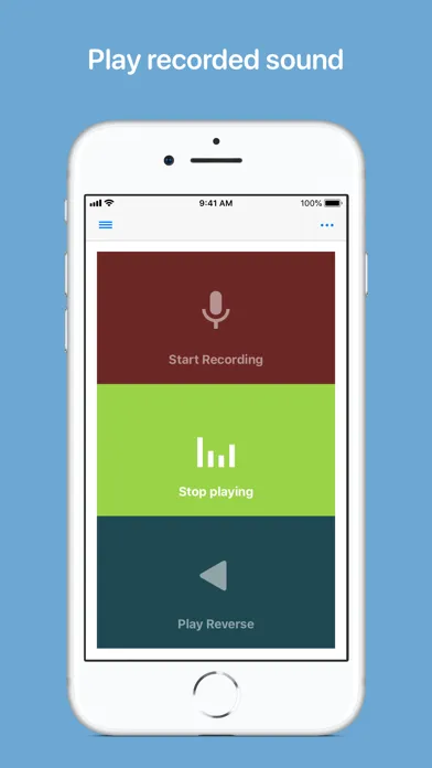 Reverse Audio Screenshots