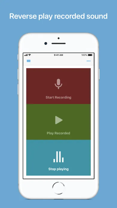 Reverse Audio Screenshots