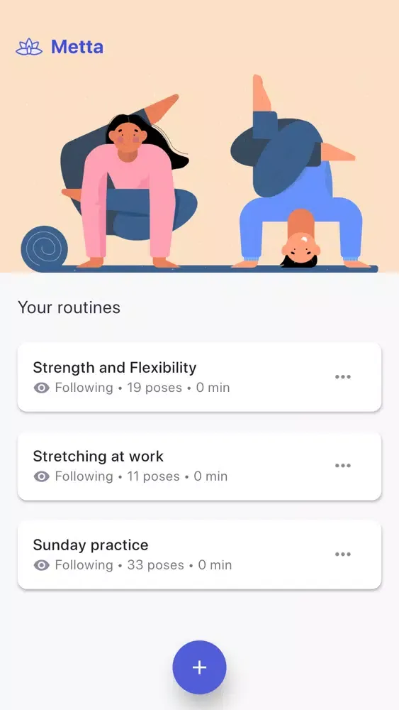 Zrzuty ekranu Metta | Yoga Routines