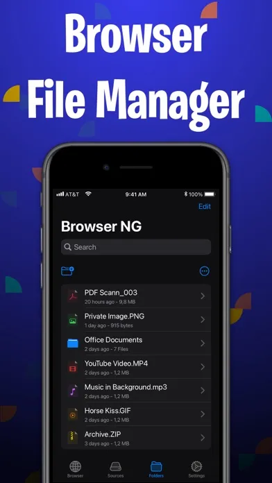 ภาพหน้าจอของ Browser NG Offline Files