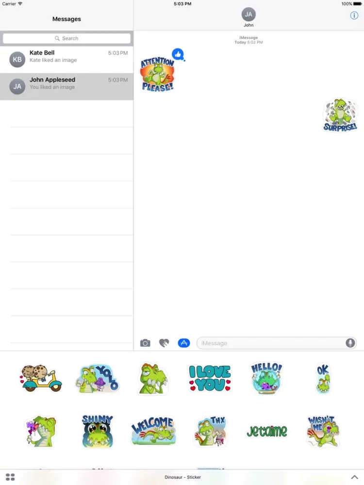 Tangkapan layar Dinosaur - Sticker iPad 